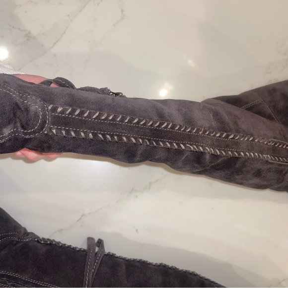 Dolce Vita Over-the-Knee Suede Boots in Gray - Picture 11 of 16